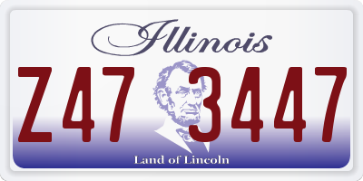 IL license plate Z473447