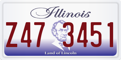 IL license plate Z473451