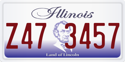 IL license plate Z473457