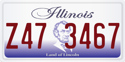 IL license plate Z473467
