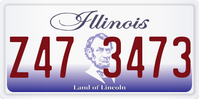 IL license plate Z473473