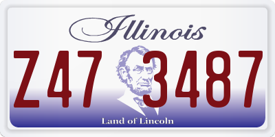 IL license plate Z473487