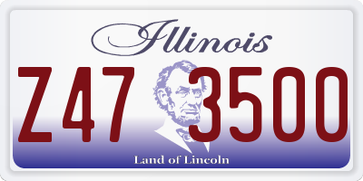 IL license plate Z473500