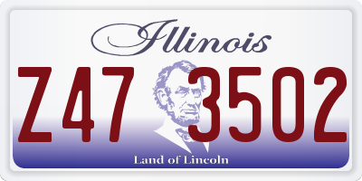 IL license plate Z473502