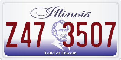 IL license plate Z473507