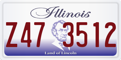 IL license plate Z473512