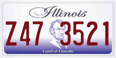 IL license plate Z473521