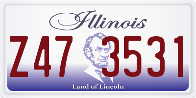 IL license plate Z473531