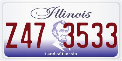 IL license plate Z473533