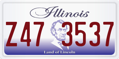 IL license plate Z473537