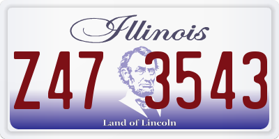 IL license plate Z473543