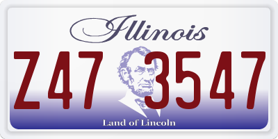 IL license plate Z473547