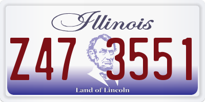 IL license plate Z473551