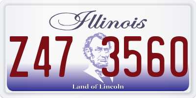 IL license plate Z473560