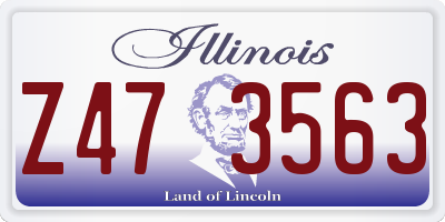 IL license plate Z473563