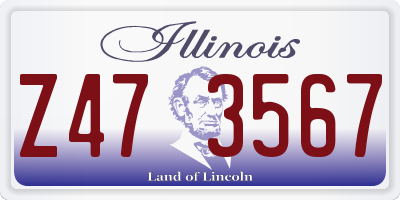 IL license plate Z473567