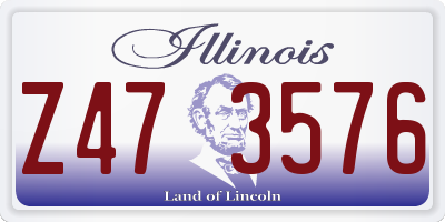 IL license plate Z473576