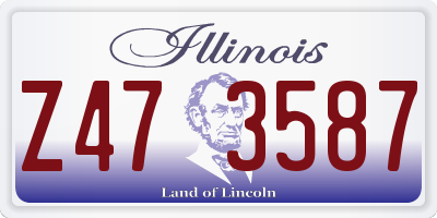 IL license plate Z473587