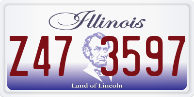 IL license plate Z473597
