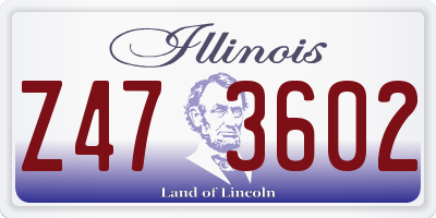 IL license plate Z473602