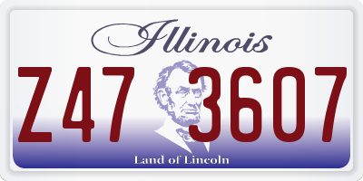 IL license plate Z473607