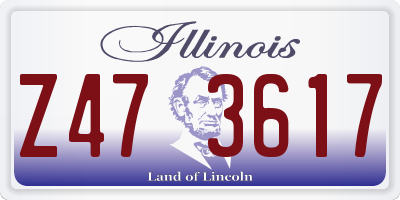 IL license plate Z473617