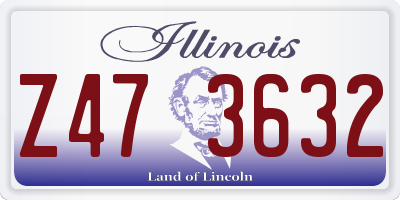 IL license plate Z473632