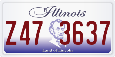 IL license plate Z473637