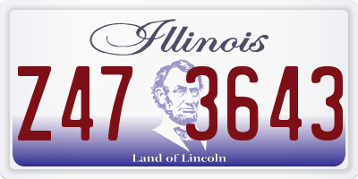 IL license plate Z473643