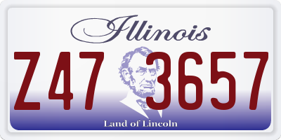 IL license plate Z473657
