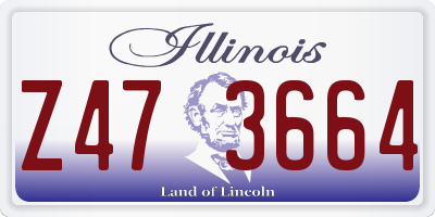 IL license plate Z473664