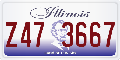 IL license plate Z473667