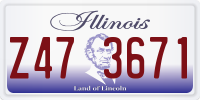 IL license plate Z473671