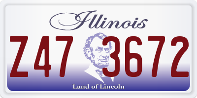 IL license plate Z473672