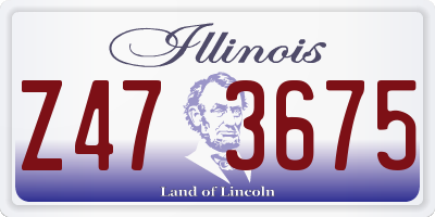 IL license plate Z473675
