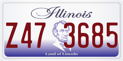 IL license plate Z473685