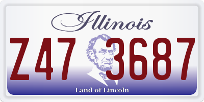 IL license plate Z473687