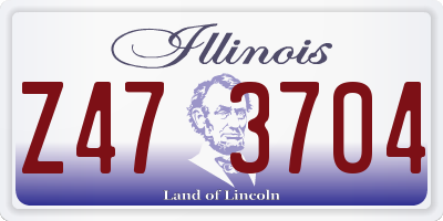IL license plate Z473704