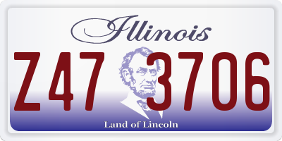 IL license plate Z473706