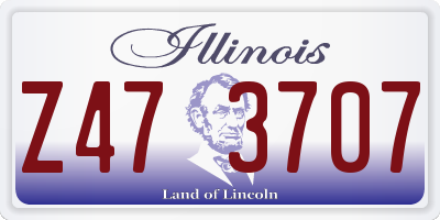 IL license plate Z473707