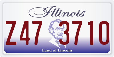 IL license plate Z473710