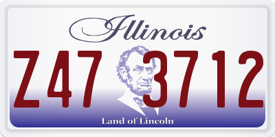 IL license plate Z473712
