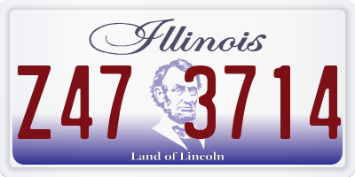 IL license plate Z473714