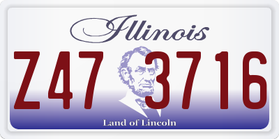 IL license plate Z473716