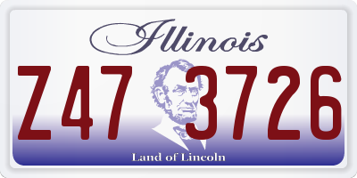 IL license plate Z473726