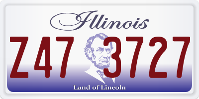 IL license plate Z473727
