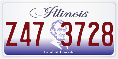 IL license plate Z473728