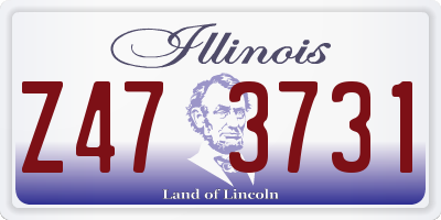 IL license plate Z473731