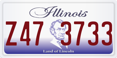 IL license plate Z473733