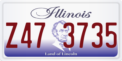 IL license plate Z473735